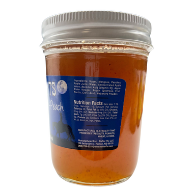 Spicy Mango-Peach Jelly | 8 oz. | 3 Pack | Tangy With A Hint of Spice | Fresh Fruit Flavor | Made in Paxton, NE | Rafter 7S